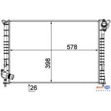 8MK 376 749-521 HELLA Радиатор, охлаждение двигателя