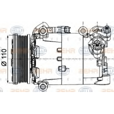 8FK 351 334-361 HELLA Компрессор, кондиционер