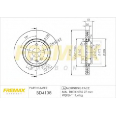 BD-4138 FREMAX Тормозной диск