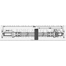 BBH6142 BORG & BECK Тормозной шланг