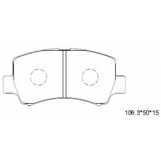 KD3320 ASIMCO Комплект тормозных колодок, дисковый тормоз