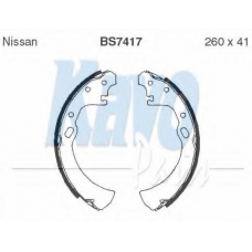 BS-7417 KAVO PARTS Комплект тормозных колодок