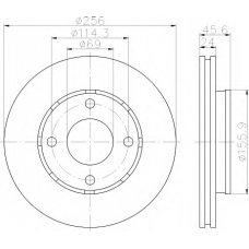 8DD 355 111-511 HELLA Тормозной диск