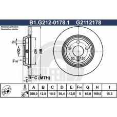 B1.G212-0178.1 GALFER Тормозной диск