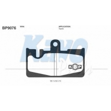 BP-9076 KAVO PARTS Комплект тормозных колодок, дисковый тормоз
