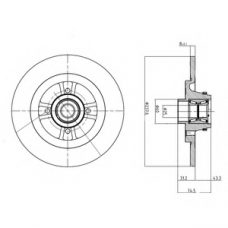 BG9025RSC DELPHI Тормозной диск