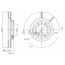 0 986 BB4 319 BOSCH Тормозной диск