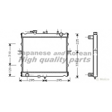 I250-15 ASHUKI Радиатор, охлаждение двигателя