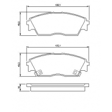 0 986 460 972 BOSCH Комплект тормозных колодок, дисковый тормоз