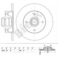 BR 050 SA100 BRECK Тормозной диск