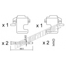 KIT.066 TRUSTING Комплектующие, колодки дискового тормоза