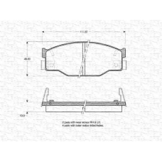 363702160986 MAGNETI MARELLI Комплект тормозных колодок, дисковый тормоз