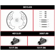 3015.03 REMSA Комплект тормозов, барабанный тормозной механизм