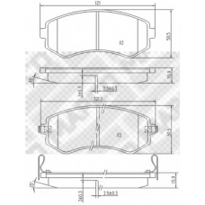 6810 MAPCO Комплект тормозных колодок, дисковый тормоз