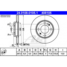 24.0108-0105.1 ATE Тормозной диск