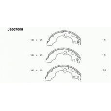 J3507008 NIPPARTS Комплект тормозных колодок