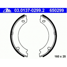 03.0137-0299.2 ATE Комплект тормозных колодок, стояночная тормозная с