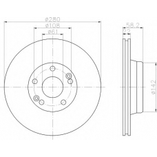 8DD 355 101-271 HELLA Тормозной диск