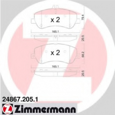 24867.205.1 ZIMMERMANN Комплект тормозных колодок, дисковый тормоз