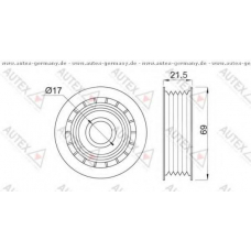 652035 AUTEX Паразитный / ведущий ролик, поликлиновой ремень