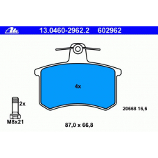 13.0460-2962.2 ATE Комплект тормозных колодок, дисковый тормоз