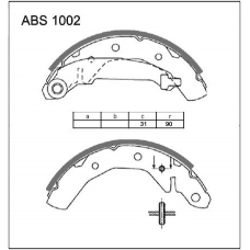 ABS1002 Allied Nippon Колодки барабанные