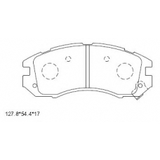 KD3721 ASIMCO Комплект тормозных колодок, дисковый тормоз