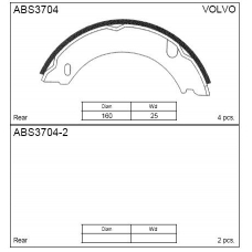 ABS3704 Allied Nippon Колодки барабанные