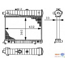 8MK 376 710-274 HELLA Радиатор, охлаждение двигателя