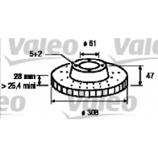 186717 VALEO Тормозной диск