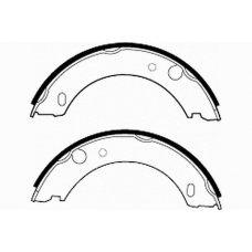 N1524 NECTO Комплект тормозных колодок, стояночная тормозная с