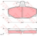 GDB442 TRW Комплект тормозных колодок, дисковый тормоз