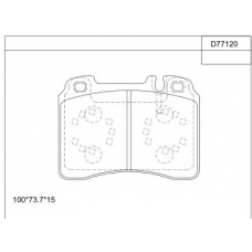 KD77120 ASIMCO Комплект тормозных колодок, дисковый тормоз