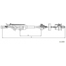 11.2254 CABOR Трос, управление сцеплением