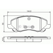 0 986 495 170 BOSCH Комплект тормозных колодок, дисковый тормоз