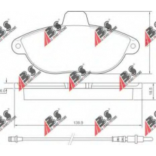 36911 OE ABS Комплект тормозных колодок, дисковый тормоз