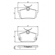 0 986 424 427 BOSCH Комплект тормозных колодок, дисковый тормоз