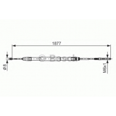 1 987 477 694 BOSCH Трос, стояночная тормозная система