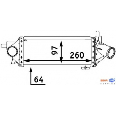 8ML 376 723-051 HELLA Интеркулер