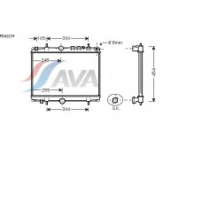 PEA2234 AVA Радиатор, охлаждение двигателя