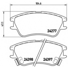 P 30 027 BREMBO Комплект тормозных колодок, дисковый тормоз