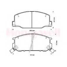 572306B BENDIX Комплект тормозных колодок, дисковый тормоз