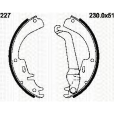 8100 16517 TRIDON Brake shoes