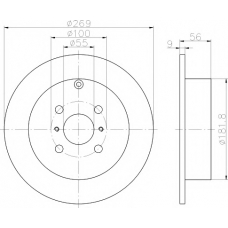 MDC1655 MINTEX Тормозной диск