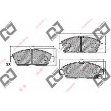 BP1223 DJ PARTS Комплект тормозных колодок, дисковый тормоз