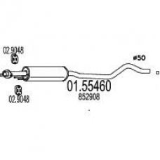 01.55460 MTS Средний глушитель выхлопных газов