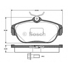 0 986 TB2 656 BOSCH Комплект тормозных колодок, дисковый тормоз