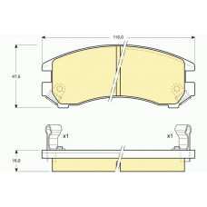 6108829 GIRLING Комплект тормозных колодок, дисковый тормоз