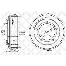 6026-2508-SX STELLOX Тормозной барабан