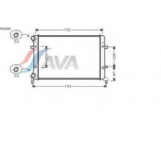 VW2204 AVA Радиатор, охлаждение двигателя